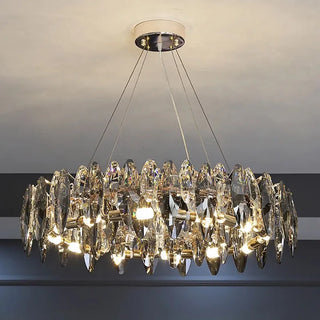 Crystal Pendant Light – Modern Dimmable Lamp with Remote Control for Living Room