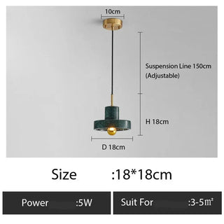 Copper Pendant Light – Minimalist Polished Copper Finish LED Bedroom Lighting