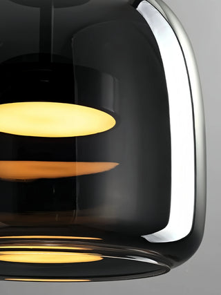 Nordic Glass Pendant Light – Minimalist Pendant Light with Polished Steel Finish