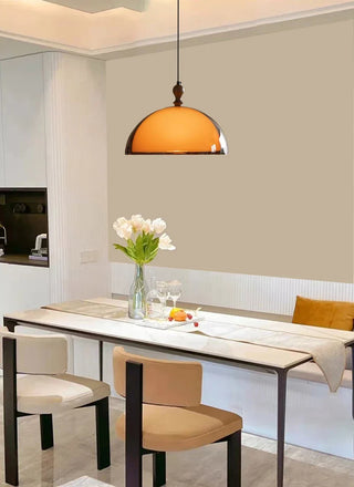 Brown Acrylic Pendant Light – Modern Dining Room Chandelier With Warm Ambient Lighting