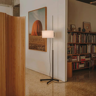 Spanish Floor Lamp – Modern Metal Base with Fabric Shade | LED Ambient Lighting
