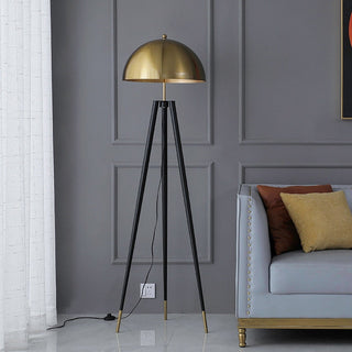 Gold black Nordic floor lamp front — LED E27 design