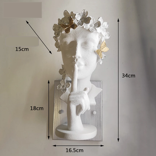 Decorative Wall Lamp – Sculpted Resin Butterfly Light With Gold Finish