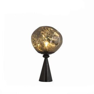 Lava Italian aluminum table lamp — premium stained glass LED