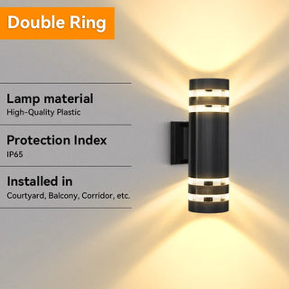 Waterproof Outdoor Wall Light – LED Energy Efficient Black Metal Sconce