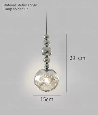 Chrome Pendant Light – Designer Metal Pendant Lamp for Stylish Bedroom Lighting