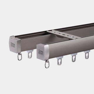 invisible curtain track premium aluminium rail silencing strip modern detail shot