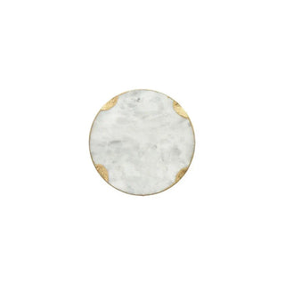 gold edge marble tray earthworks handcrafted european marble serving tray eco-friendly stone front view