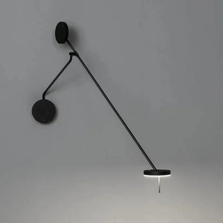 Black Metal Wall Light – Modern Wall Sconce with LED for Bedroom & Office