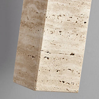 Modern Pendant Lamp – Natural Lampshade with Travertine Stone Design