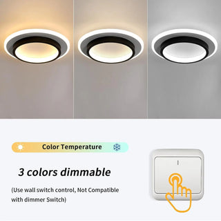 Black Acrylic Ceiling Light – Modern Living Room LED Fixture by Lumavera