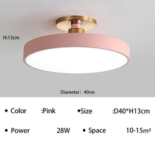 Aluminum LED Ceiling Light – Modern Minimalist Fixture with Soft Ambient Lighting