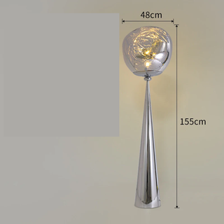 Lava Ball Floor Lamp – Decorative Aluminum Base With Acrylic Globe Light