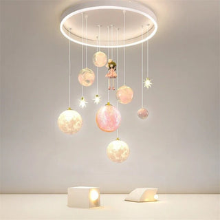 Children's Pendant Light – Dimmable LED Starry Night Lamp with Remote Control