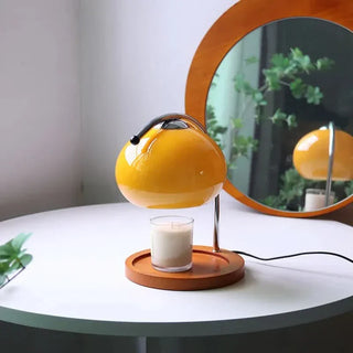 Retro Glass Table Lamp – Vintage Globe Lamp with Warm Ambient Light