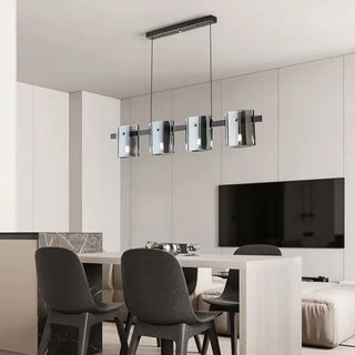 Modern Glass Pendant Light – Square Pendant Light with Clear Glass Shade & Iron Frame