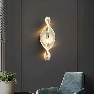 Modern Acrylic Wall Light – Artistic Snowflake Design | Gold Finish LED Lamp