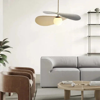 Overlapping metal panels pendant light — contemporary designer ceiling lamp