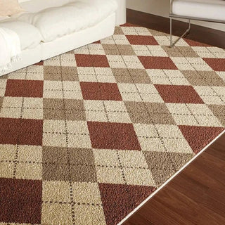 french tile patterned area rug intricate design tela nativa front view