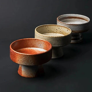 japanese ceramic fruit bowl earthworks handcrafted small porcelain serving side view