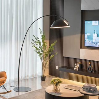 Black Metal Floor Lamp – Modern Adjustable LED Lighting for Living Room Ambiance