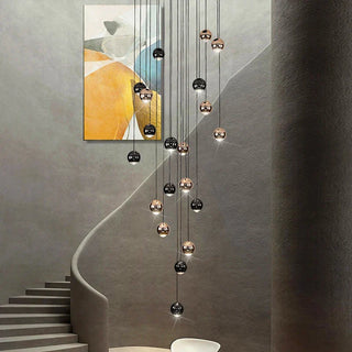Brushed Steel Pendant Light – Modern LED Dimmable Lamp for Living Room
