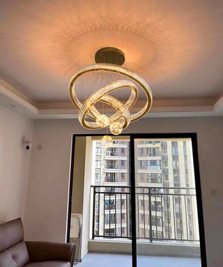 Modern Crystal Chandelier – Dimmable LED Lighting | Elegant Living & Dining Room Fixture