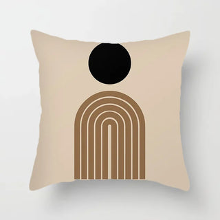 pattern pillowcases abstract cushion covers durable polyester cotton fabric natural view