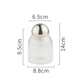 glass sealed jar airtight cork stopper kitchen storage container angle view