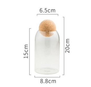 glass sealed jar airtight cork stopper kitchen storage container alternate view