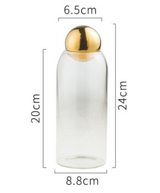glass sealed jar airtight cork stopper kitchen storage container set view