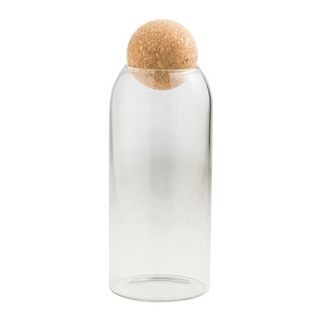glass sealed jar airtight cork stopper kitchen storage container front view