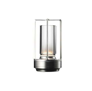 Eva stainless lamp side — USB rechargeable warm glow