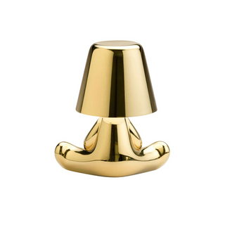 Italian gold lamp side — rechargeable touch dimmable