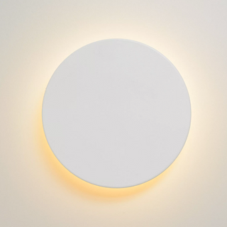 Touch-activated circular LED wall lamp — modern metal acrylic fixture