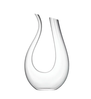 U-shaped lead-free crystal wine decanter 1.5L aerator bottle front view