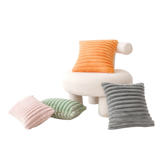 plush cushion covers grey velvet soft polyester cozy decor 30x50 45x45 cm close-up