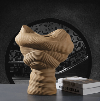 ceramic vase torso handmade porcelain art vase earthworks 37cm close-up
