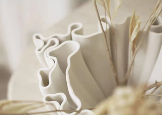 ceramic vase handmade porcelain flower holder elegant white decor product view
