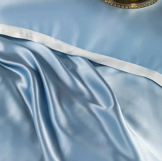 mulberry silk bedding luxury hypoallergenic silk sheets soft breathable set lifestyle view