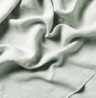 linen bedding set toscana washed sage green duvet cover pillowcases angle view