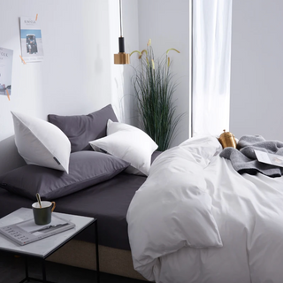 egyptian cotton bedding palma premium 600tc duvet cover set white detail