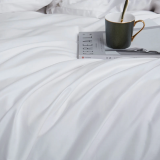egyptian cotton bedding palma premium 600tc duvet cover set white angle view