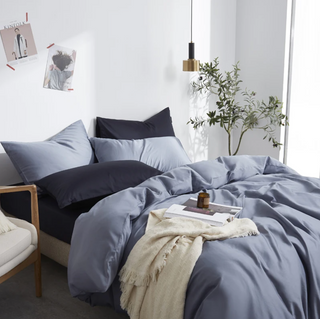 egyptian cotton bedding premium blue grey set 600 thread count luxury duvet cover set view