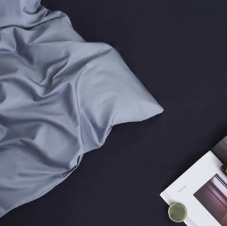 egyptian cotton bedding premium blue grey set 600 thread count luxury duvet cover lifestyle view