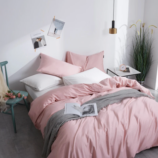 egyptian cotton bedding premium pink bedding set soft 600tc luxury sheets close-up