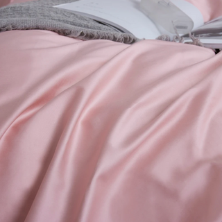 egyptian cotton bedding premium pink bedding set soft 600tc luxury sheets side view
