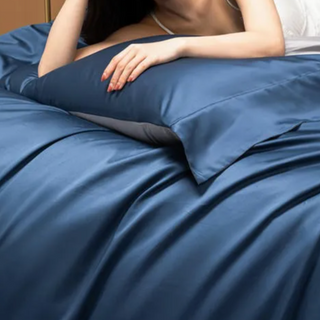 egyptian cotton bedding luxury navy bedding set 800 thread count sheets lifestyle view