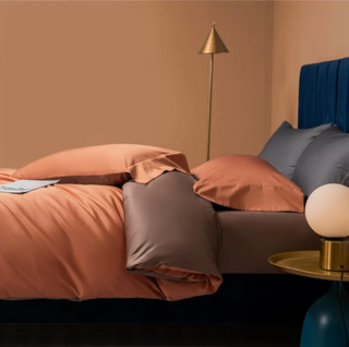 egyptian cotton bedding luxury 4 piece bedding set orange duvet cover set view