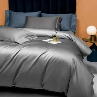 egyptian cotton bedding luxury 4 piece duvet cover set silky soft sheets detail